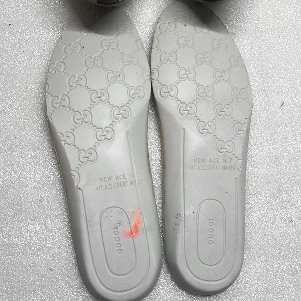 Gucci Ace Leather 'White Blue' Sneaker - Picture 14 of 15